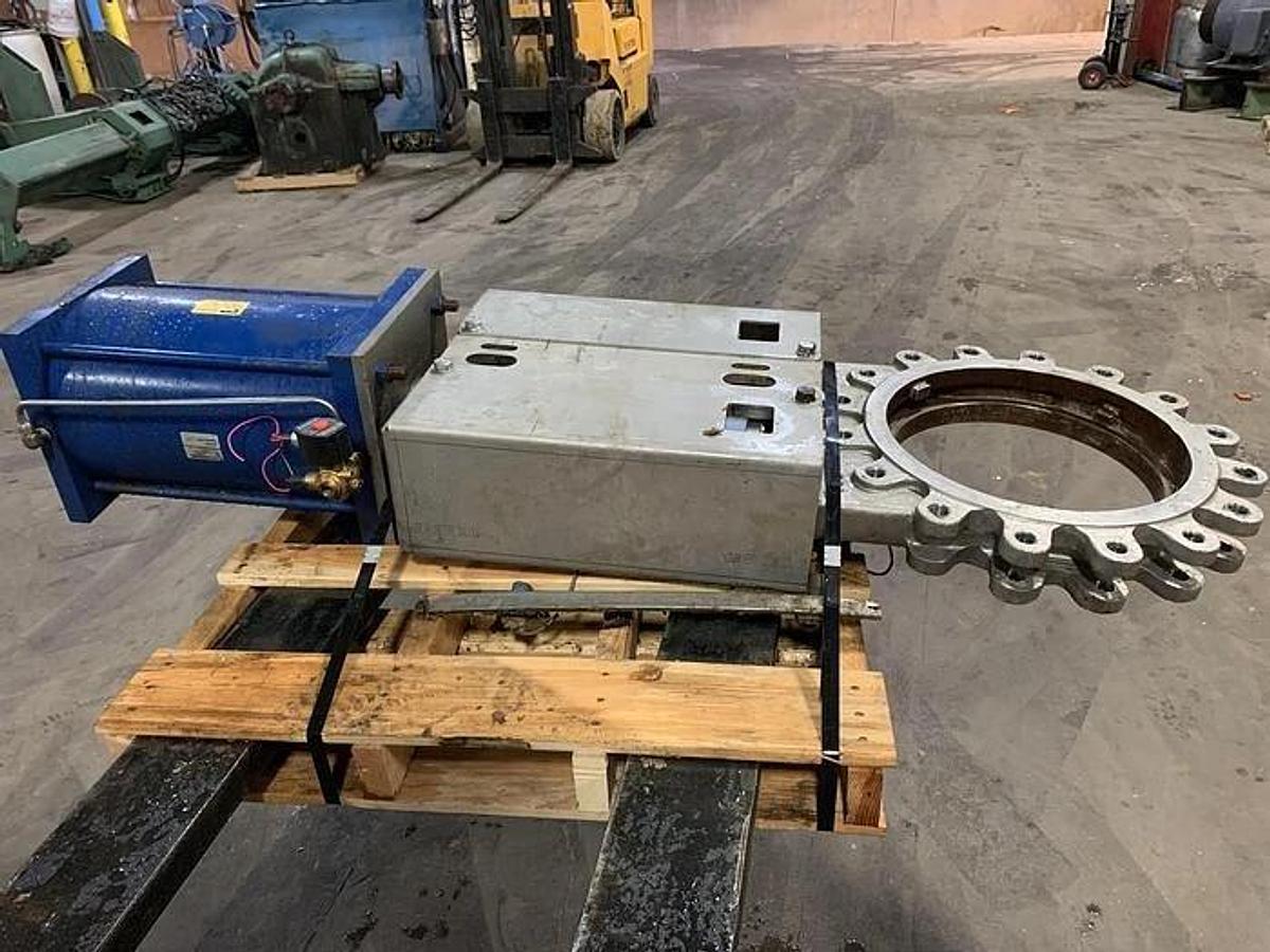 Used 16" PNEUMATIC KNIFE GATE VALVE (SCAVENGER VALVE)