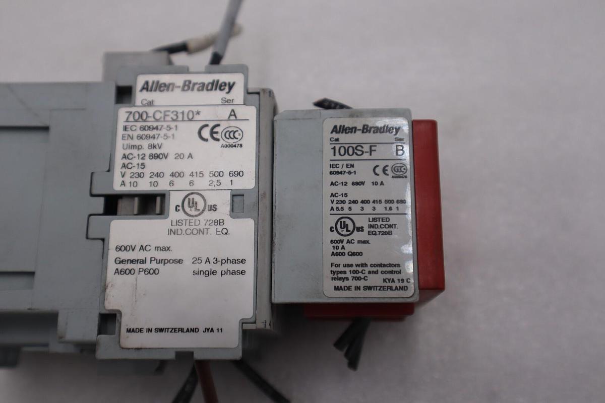 Used Allen-Bradley 700S-CF620DC/ 700-CF310* 100S-F Safety Control Relay #K-1227A