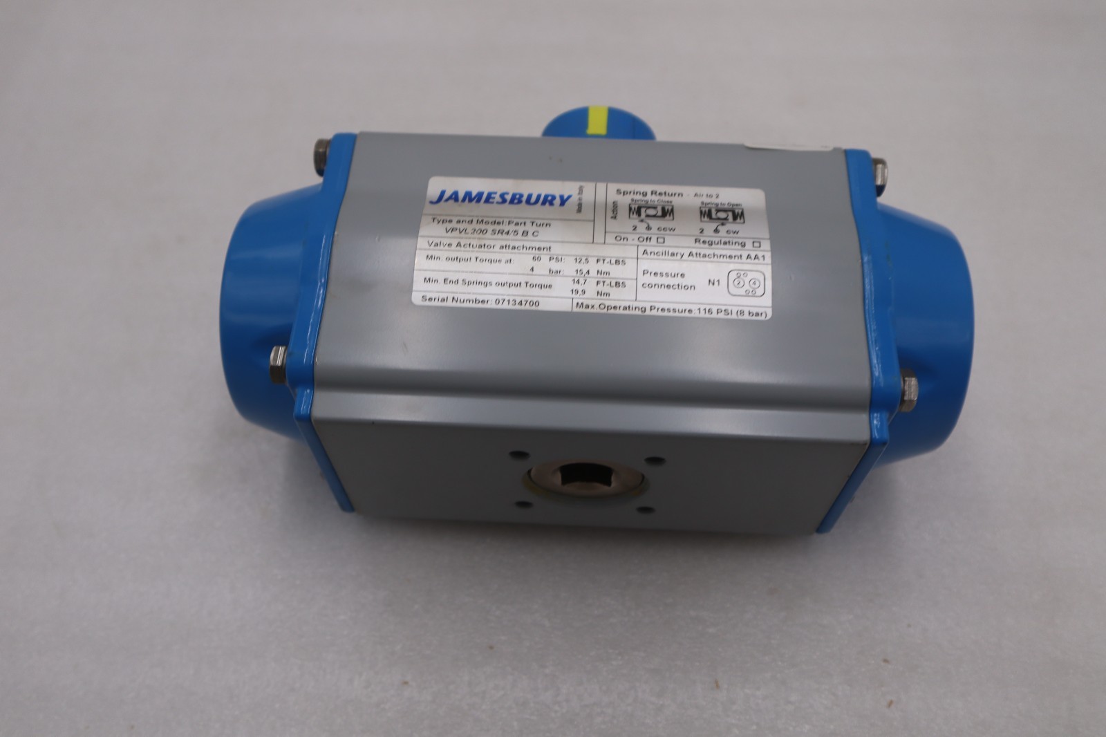 Used New OPEN BOX Jamesburry VPVL200 SR4/5 B C Valve Actuator STOCK SGF149
