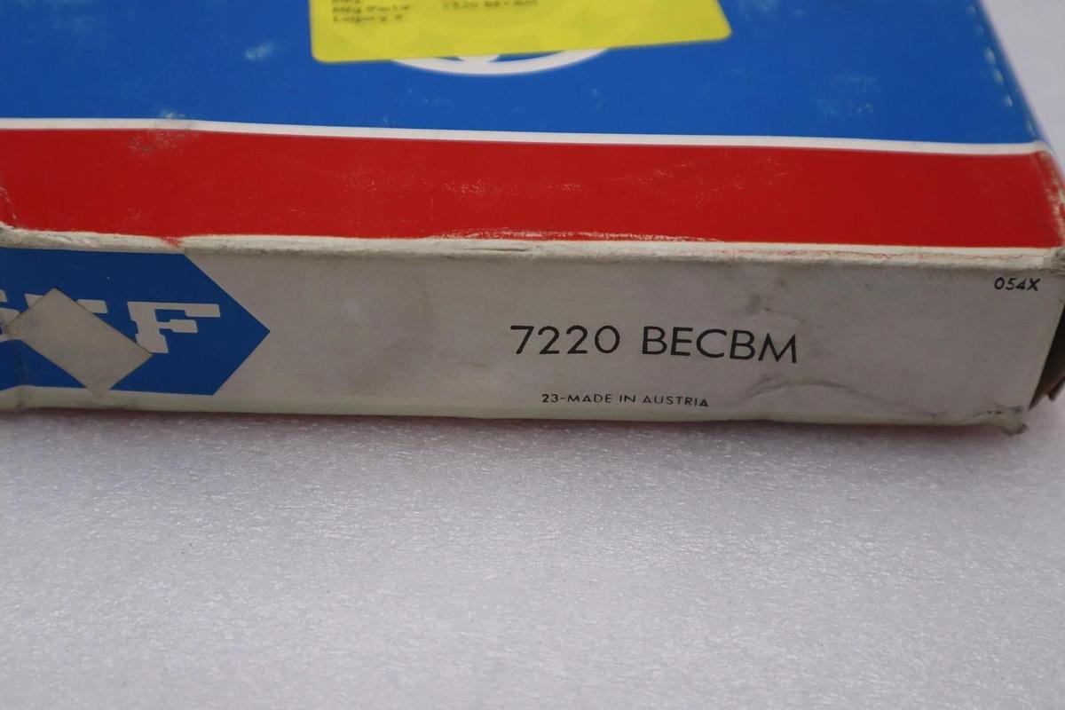 Used SKF EXPLORER 7220BECBM/ 7220 BECBM Angular Contact Ball Bearing - STOCK 2941CC