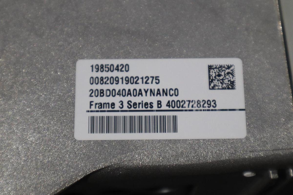 NEW ALLEN BRADLEY 20BD040A0AYNANC0 POWERFLEX 700 DRIVE VFD 30 HP 480 V STK 608-A