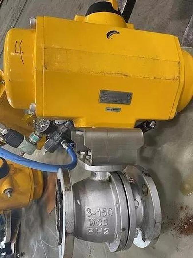 Used EMERSON FIELDQ TYPE 050600-U0481A0 ACTUATOR WITH 3" BALL VALVE