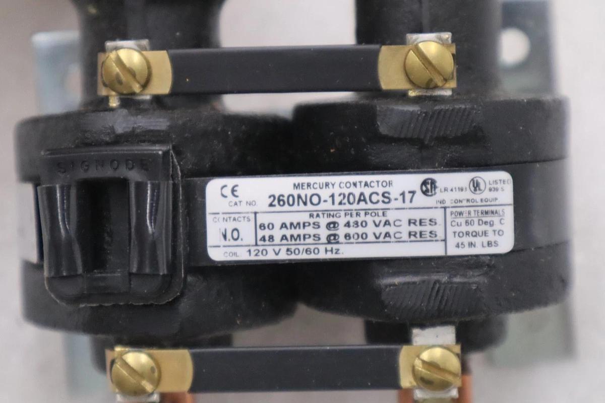 MERCURY CONTACTOR 26NO-120ACS-17 STOCK #L-234B