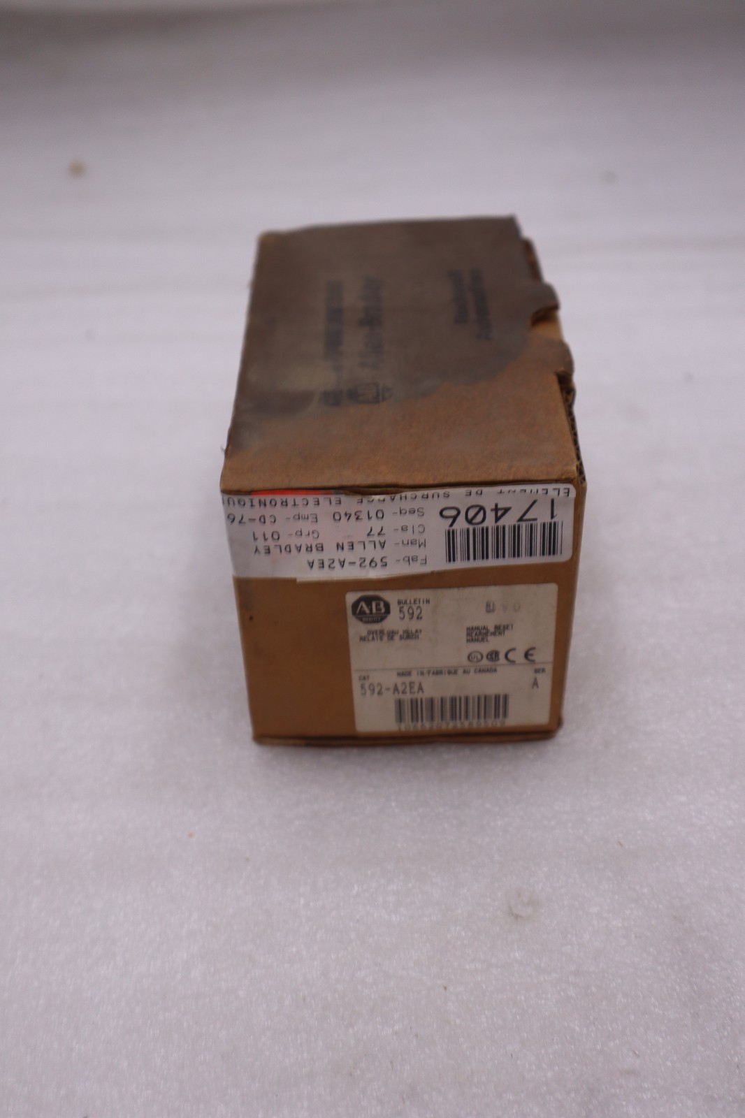 Used Allen Bradley 592-A2EA Ser A Manual Reset Overload Relay AB STOCK GF953A