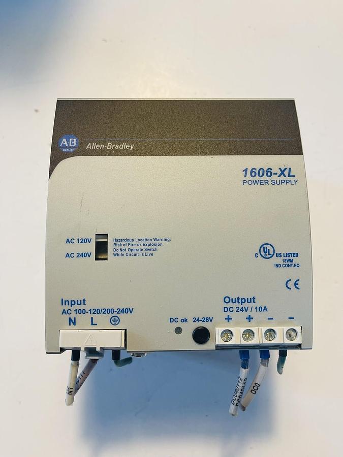 Used Allen-Bradley 1606-XL240E Ser A 1606-XL Power Supply #K-1073