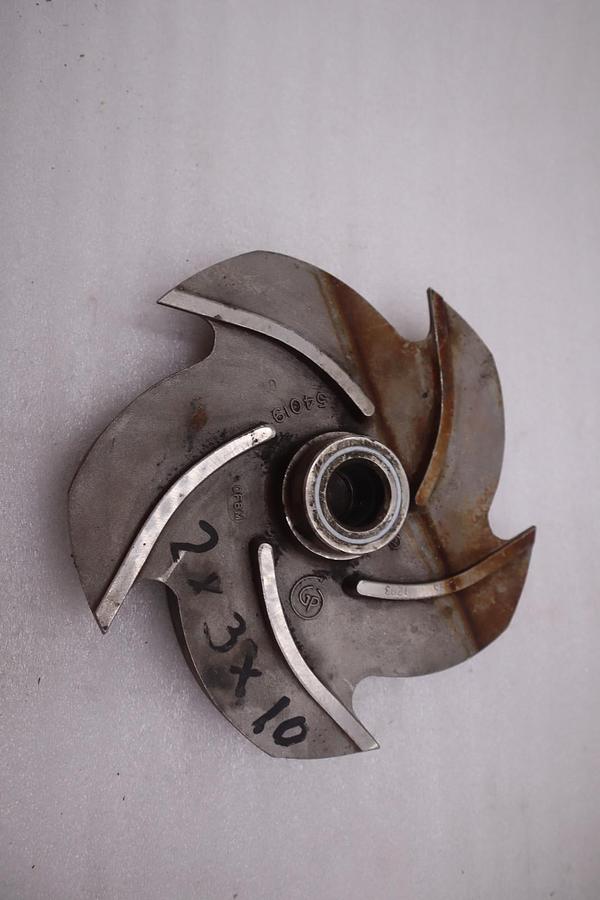 Used Goulds 5 Vane Impeller Part#:100-596 Casting#: 54019 Material:CF8M - STOCK G407B