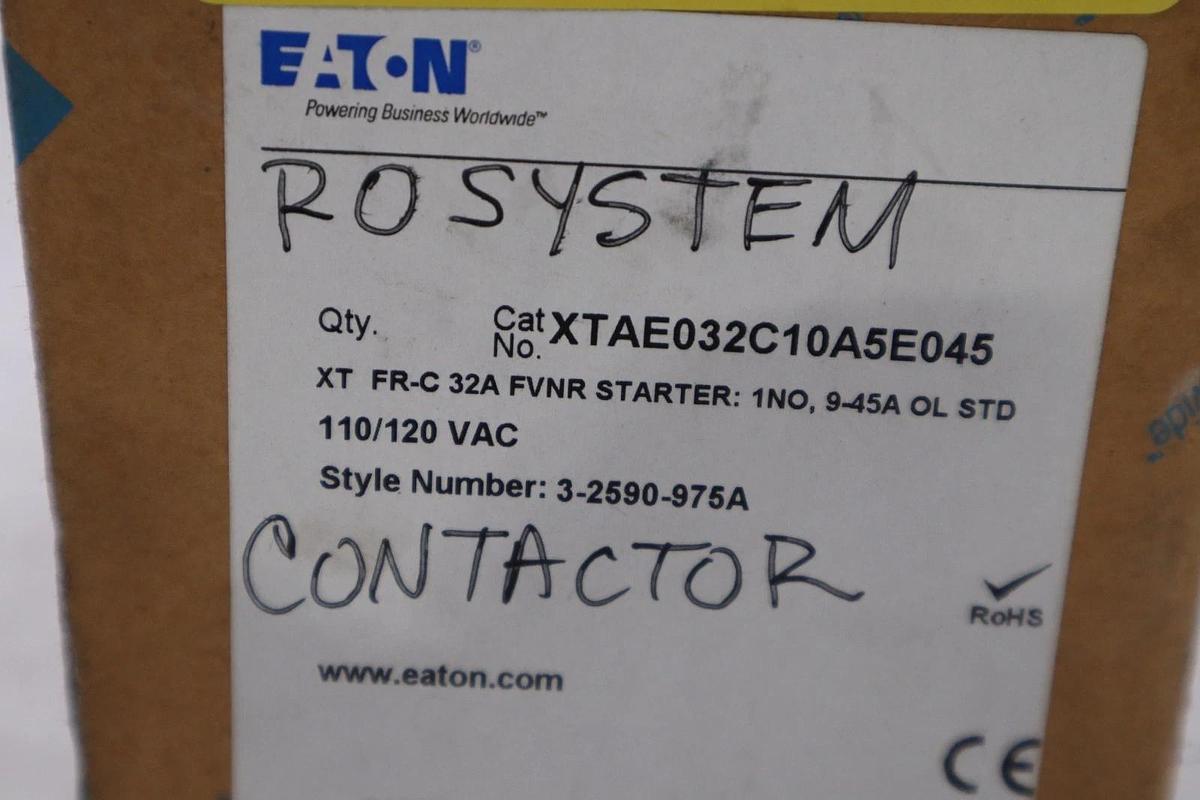 Used EATON XTAE032C10A5E045 MOTOR STARTER W / OVERLOAD RELAY  - STOCK 3114CC