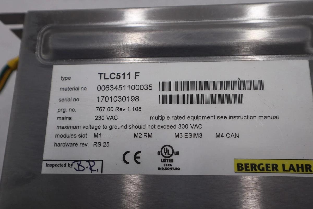 Used Bereger Lahr TLC511 F Servo Drive POSITIONING CONTROLLER 5 AMP STOCK B-715