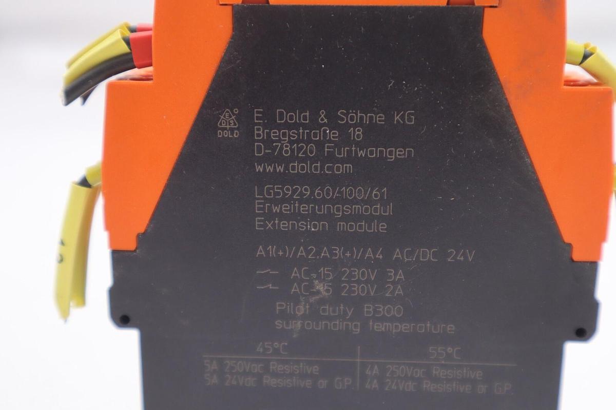 Used NEW Dold LG5929.60/100/61 Safety Relay Extension Module STOCK K-1647
