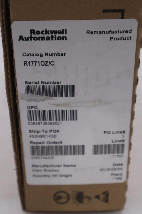 Refurbished ALLEN BRADLEY 1771-OZ PLC MODULE - ROCKWELL REMANUFACTURED - STOCK GF870