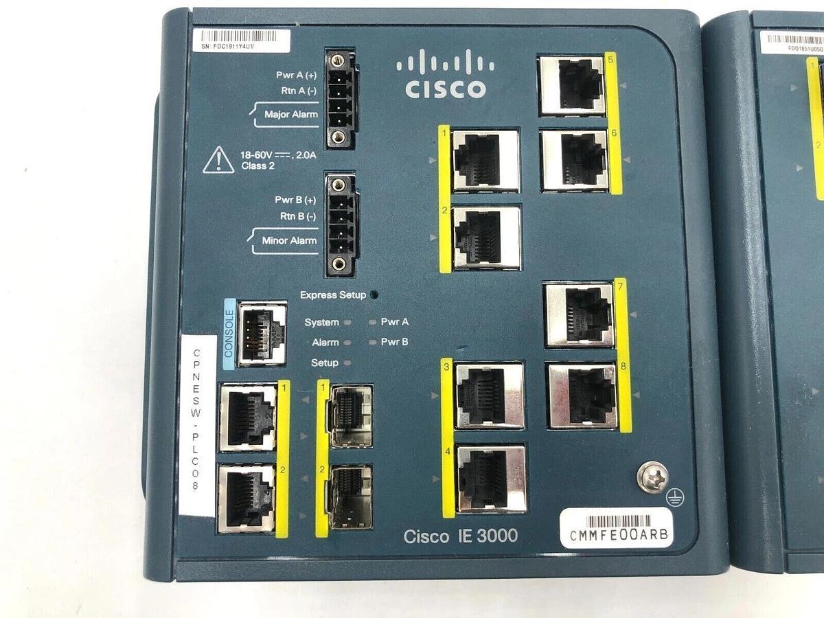 Used ANATEL CISCO IE 3000 IE30008TC ETHERNET SWITCH STOCK 1401