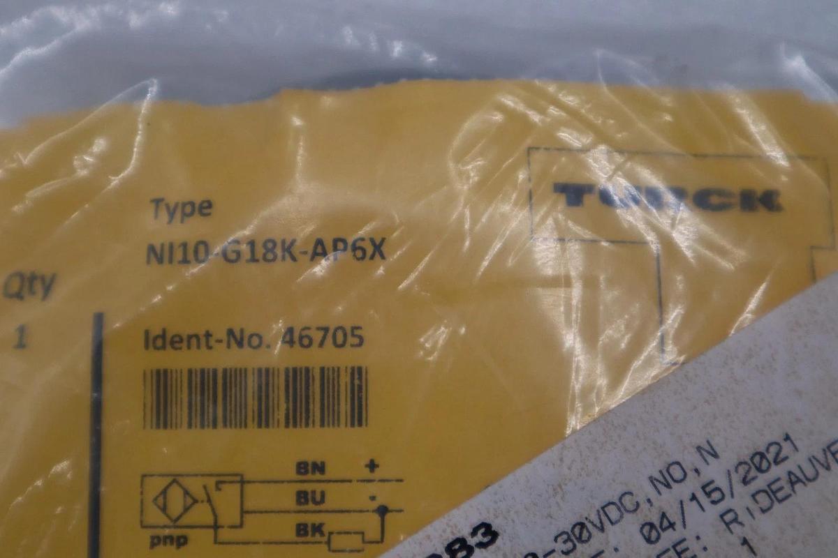 Used TURCK NI10-G18K-AP6X 46705 Inductive Sensor STOCK H1609A