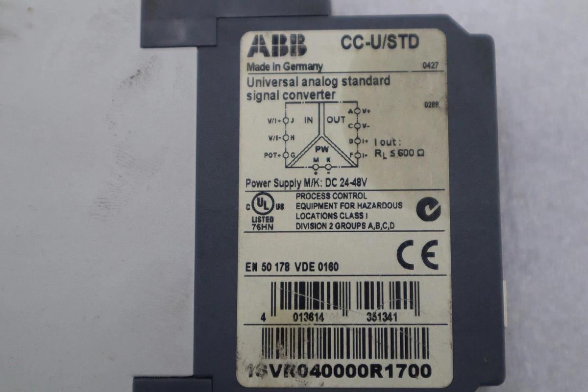 Used ABB 1SVR040000R1700 CC-U/STD Power Supply STOCK K-3511