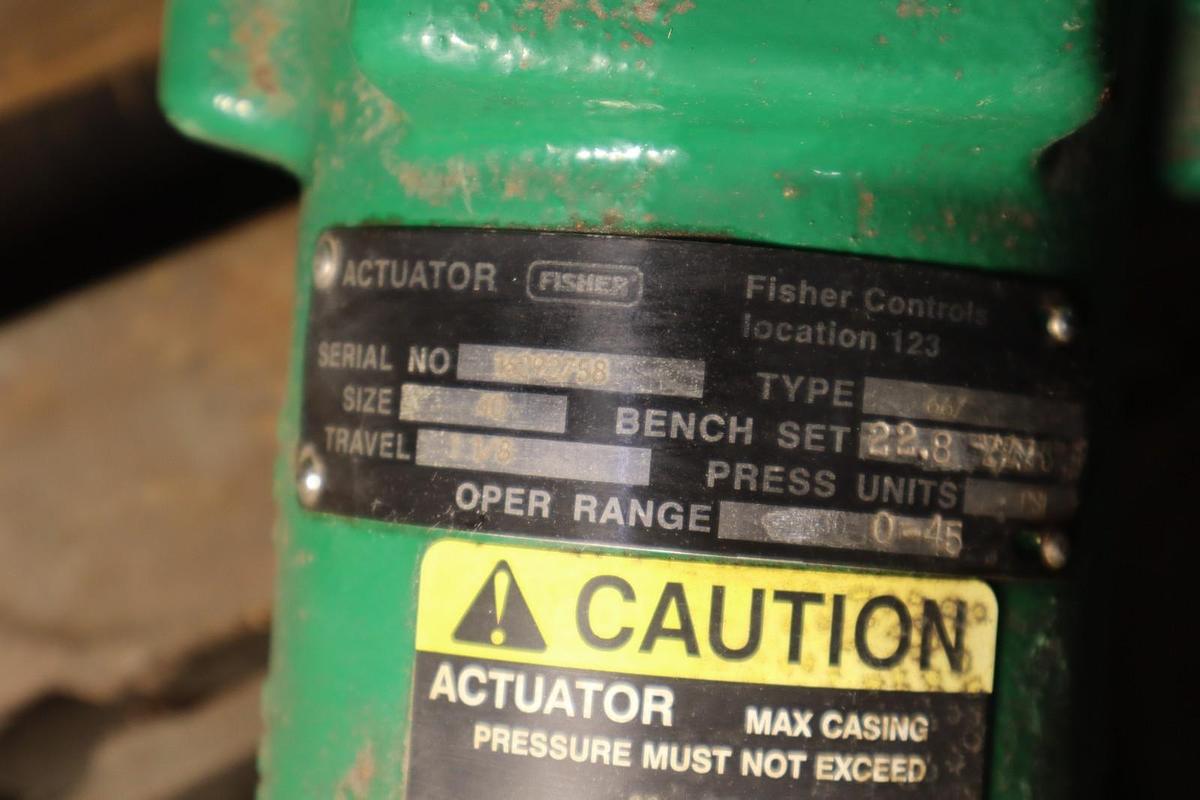 Used Fisher Control Valve Size 40 With 667 Pneumatic Actuator