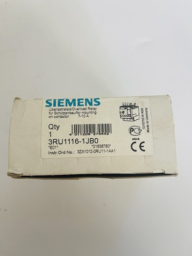 Used SIEMENS SIRIUS OVERLOAD RELAY 3RU1116-1JB0 7-10A 600VAC #K-1189