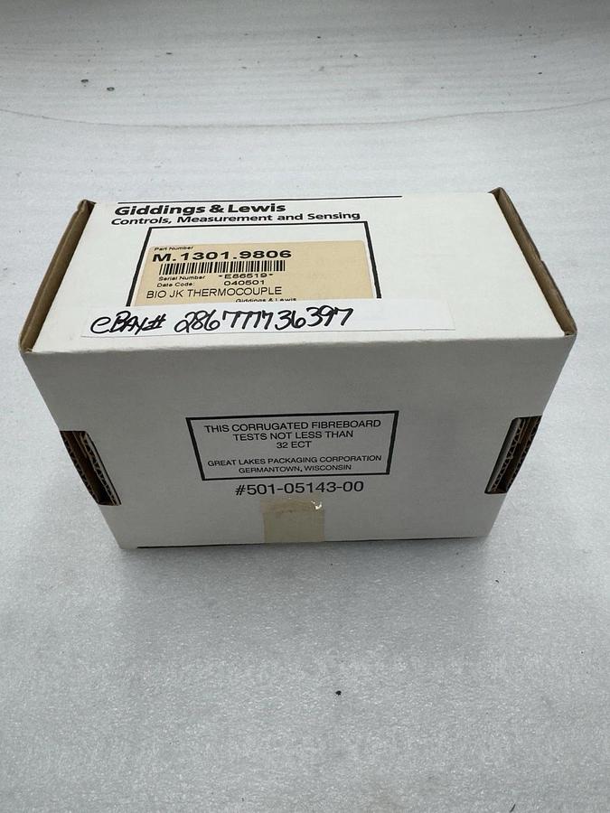 Used BRAND NEW Giddings & Lewis M.1301.9806 M13019806 Thermocouple STOCK H1651A