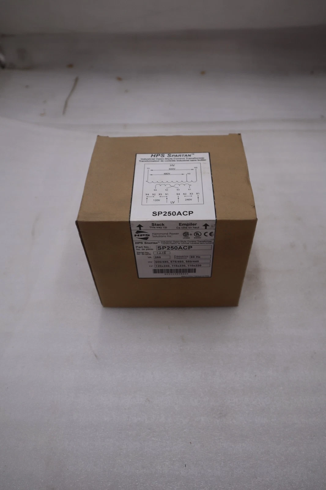 Used Hammond Power Systems SP250ACP Control Transformer - NEW IN BOX - STOCK GF1050