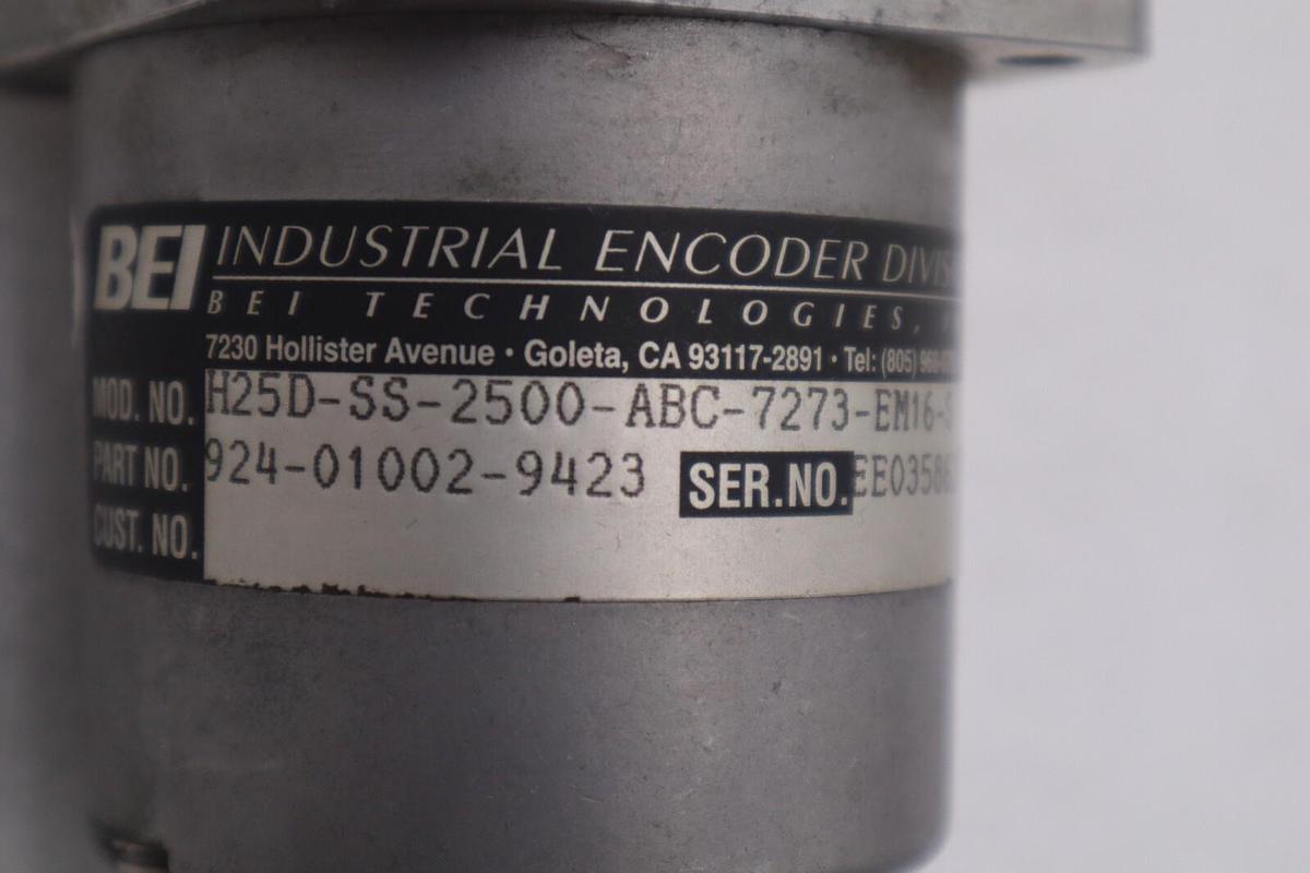 Used BEI H25D-SS-2500-ABC-7273-EM16-S ENCODER STOCK K-3212