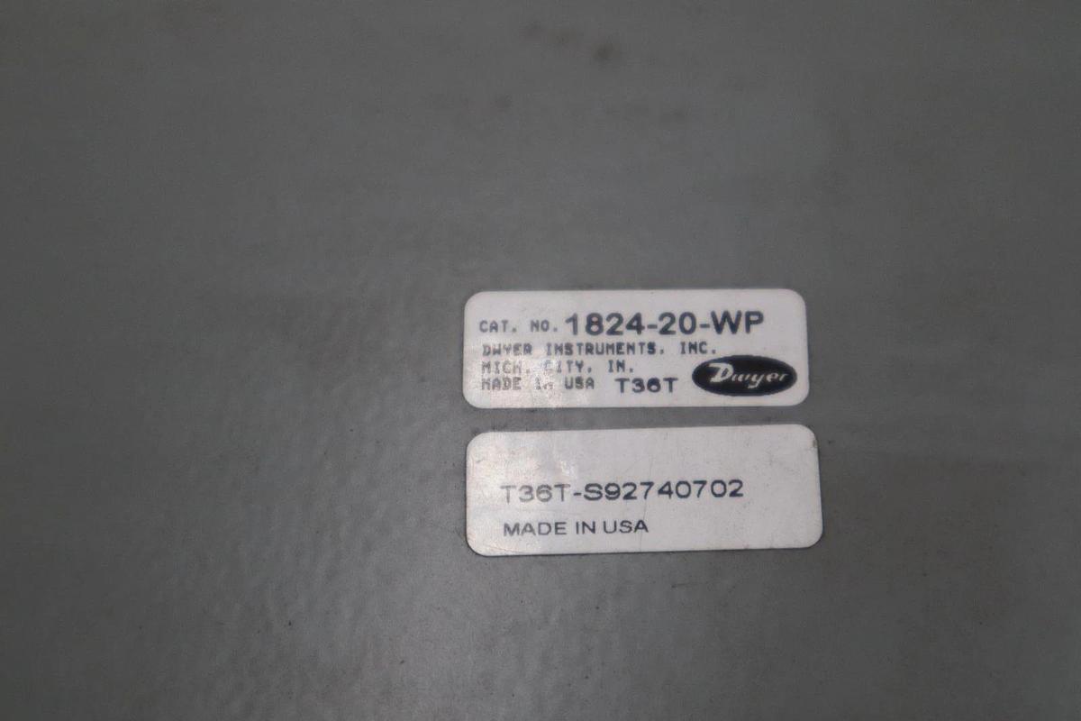 Used DWYER 1824-20-WP PRESSURE SWITCH IN WEATHERPROOF HOUSING - STOCK GF344