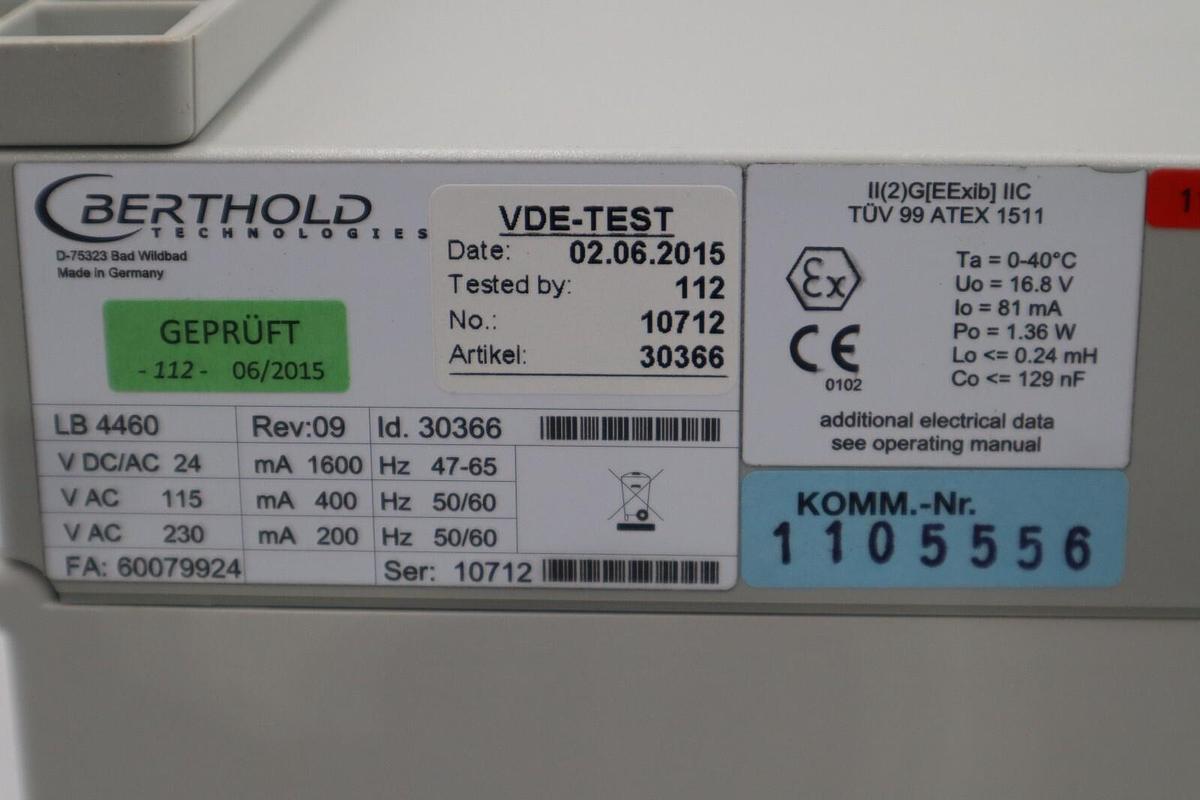 Used BERTHOLD 30366 / LB4460 NEW NO BOX STOCK G300