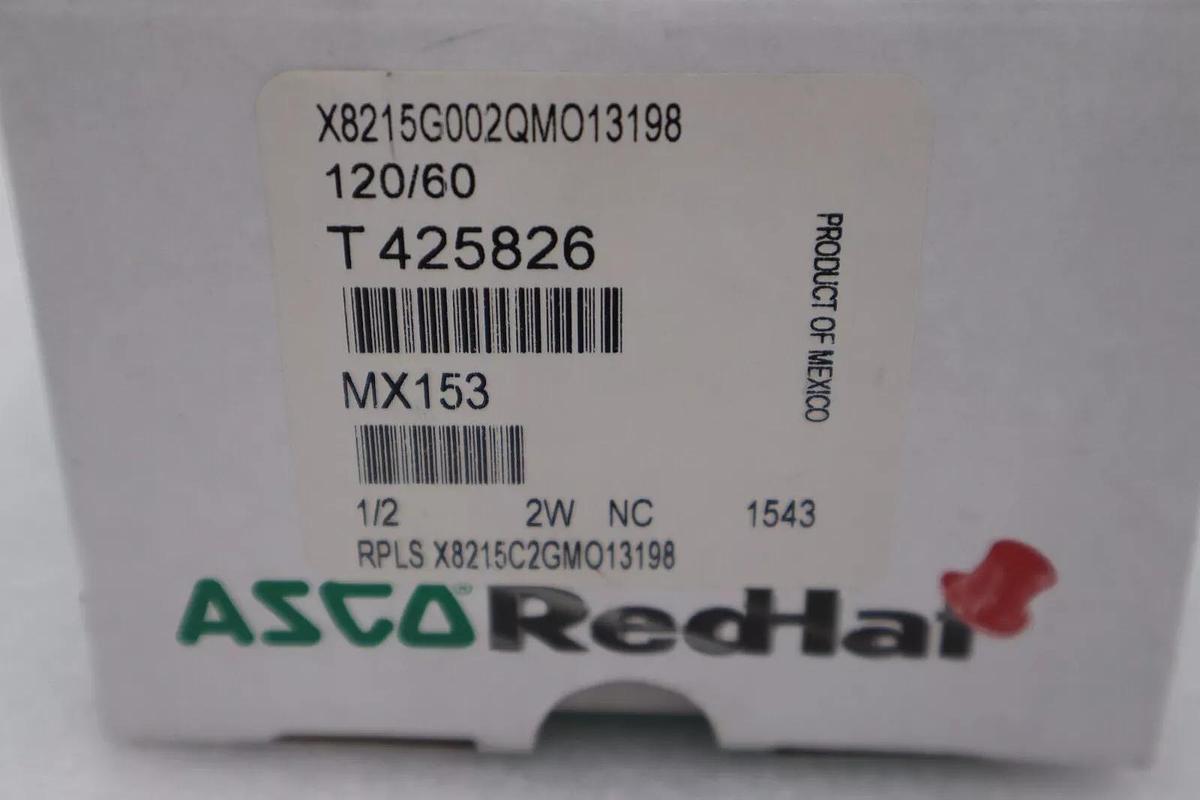 Used NEW IN BOX ASCO Valve X8215G002QMO13198 1/2" 110/120V STOCK G539