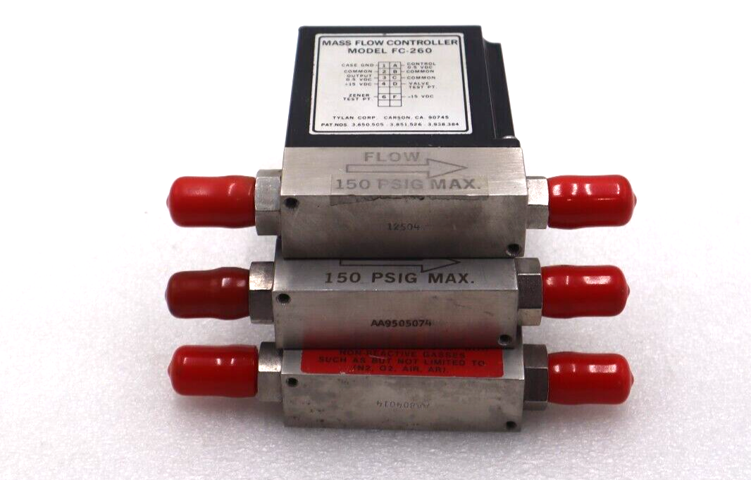 Used TYLAN MODEL FC-260 MASS FLOW CONTROLLER 150 PSIG MAX S/N AA804014 2 SLPM #K-1846