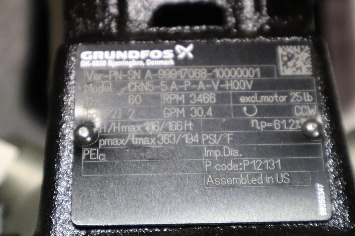 Used GRUNDFOS 99883241/ CRN5-5 A-P-A-V-HQQV STOCK HP100