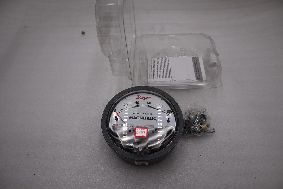 Dwyer Instruments Magnehelic 2100 Pressure Gauge 0-100" STK H1417