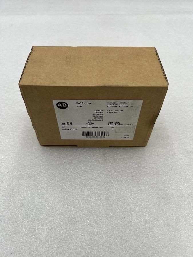 New Allen Bradley 100-C37D10 /C Contactor, 110/120 VAC, 3-P #K-1975