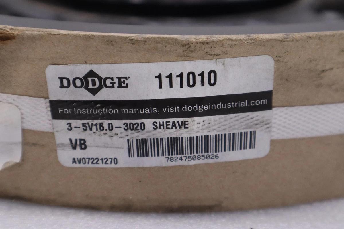 Used NEW BALDOR DODGE 3/5V16.0-3020 TAPER-LOCK SHEAVE 111010 STK H1482