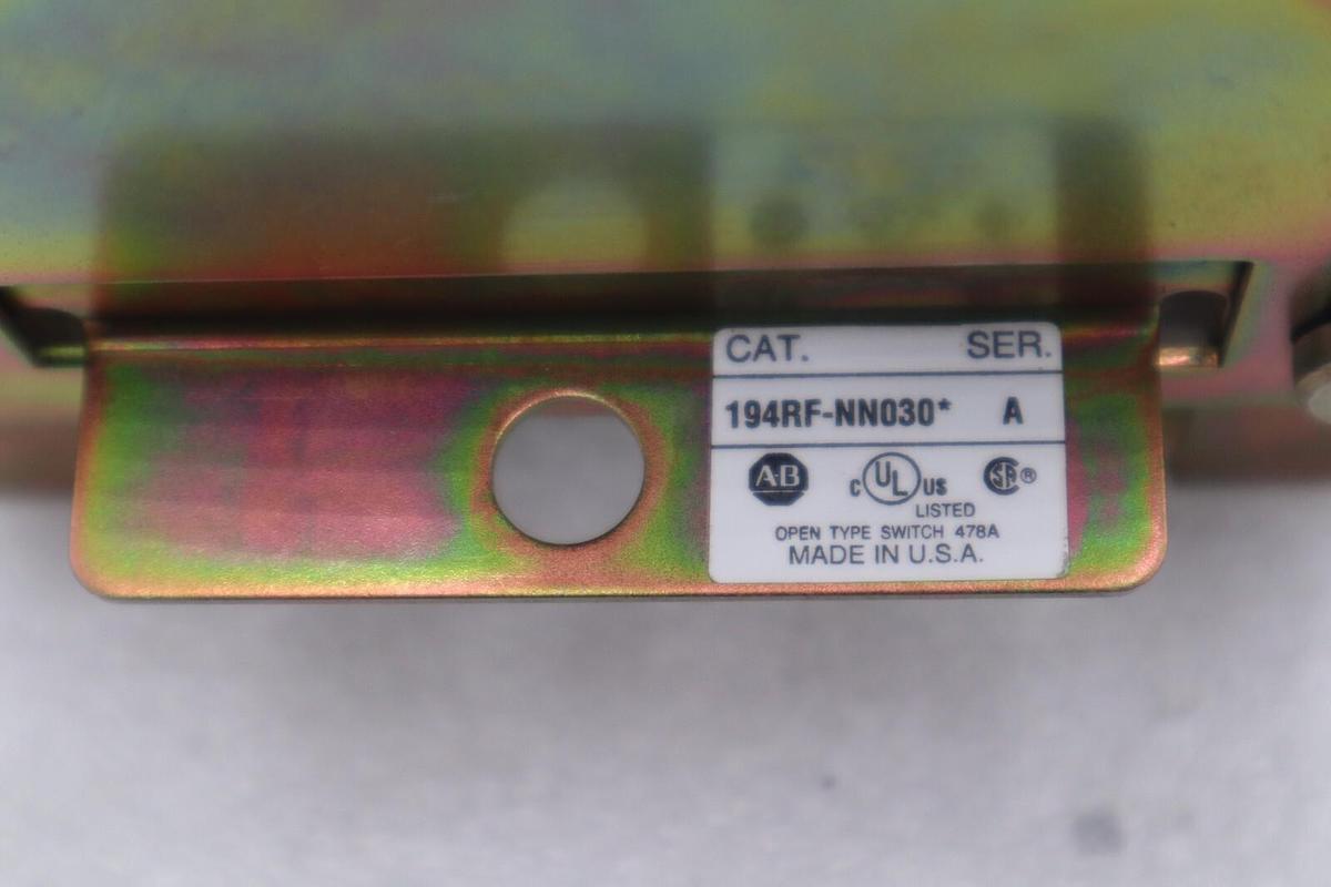 Used Allen-Bradley 194RF-NC030* Ser A Fused Disconnect Switch Mounted STOCK L-743-A