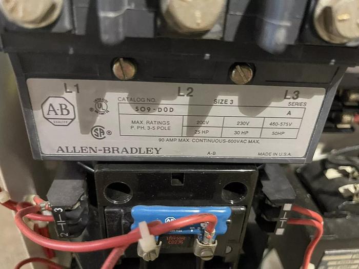 Used Allen Bradley 2100 Series Bucket Size 3 Fusible Motor Control 509-D0D 120 V S-41