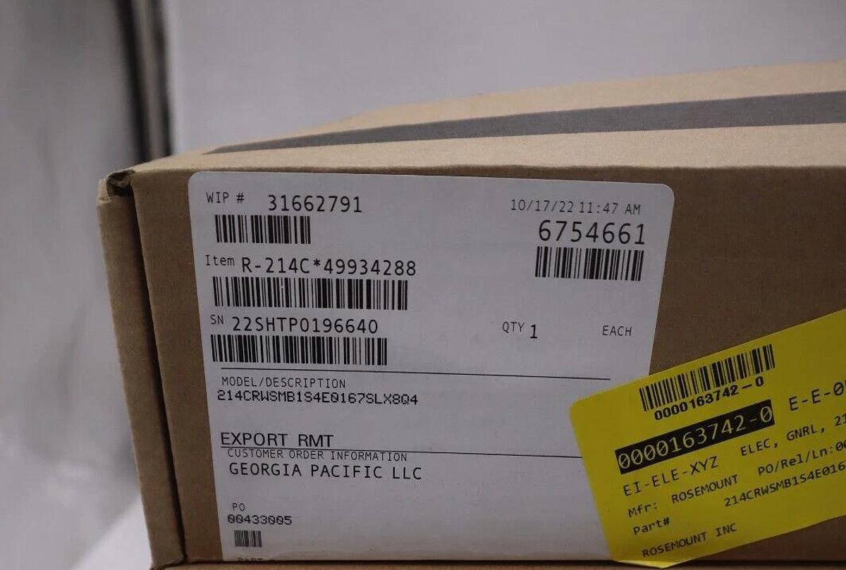 Used NEW EMERSON 214CRWSMB1S4E0167SLX8Q4 (THREE UNITS AVAILABLE) STOCK G51A