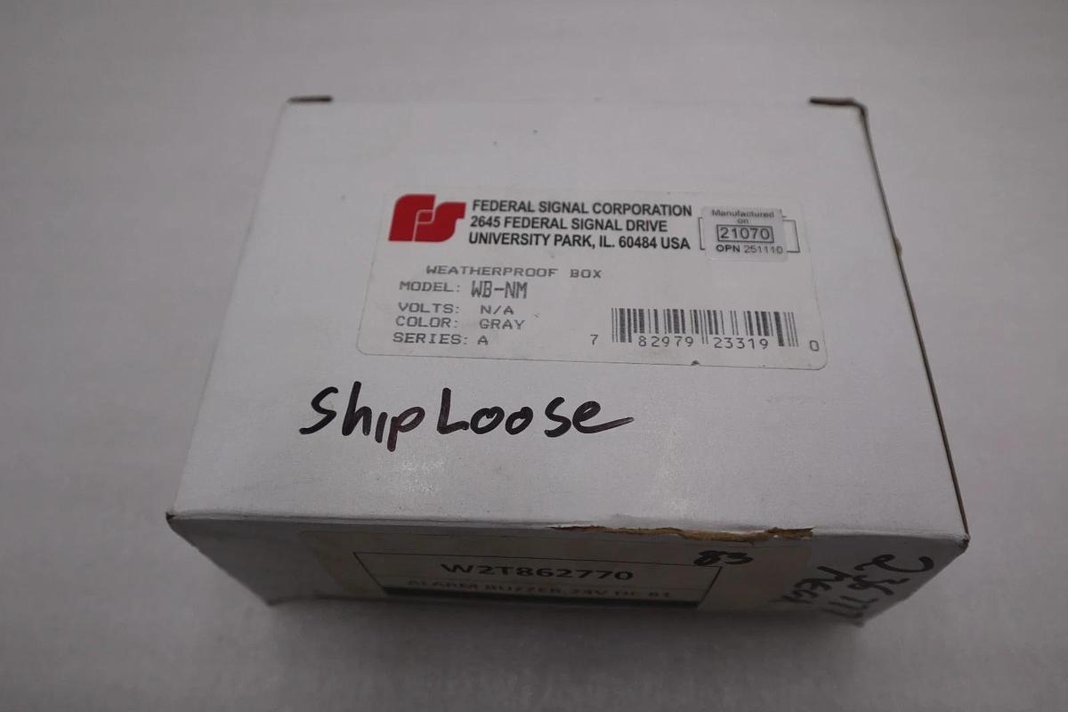 NEW OPEN BOX Federal Signal Corp. WB-NM WEATHER PROOF BOX STK GF250A