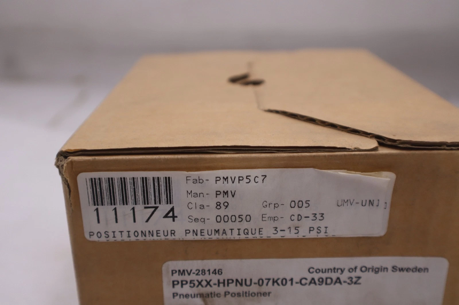 Used PMV-28146  PP5XX-HPNU-07K01-CA9DA-3Z Pneumatic Positioner - STOCK GF1051