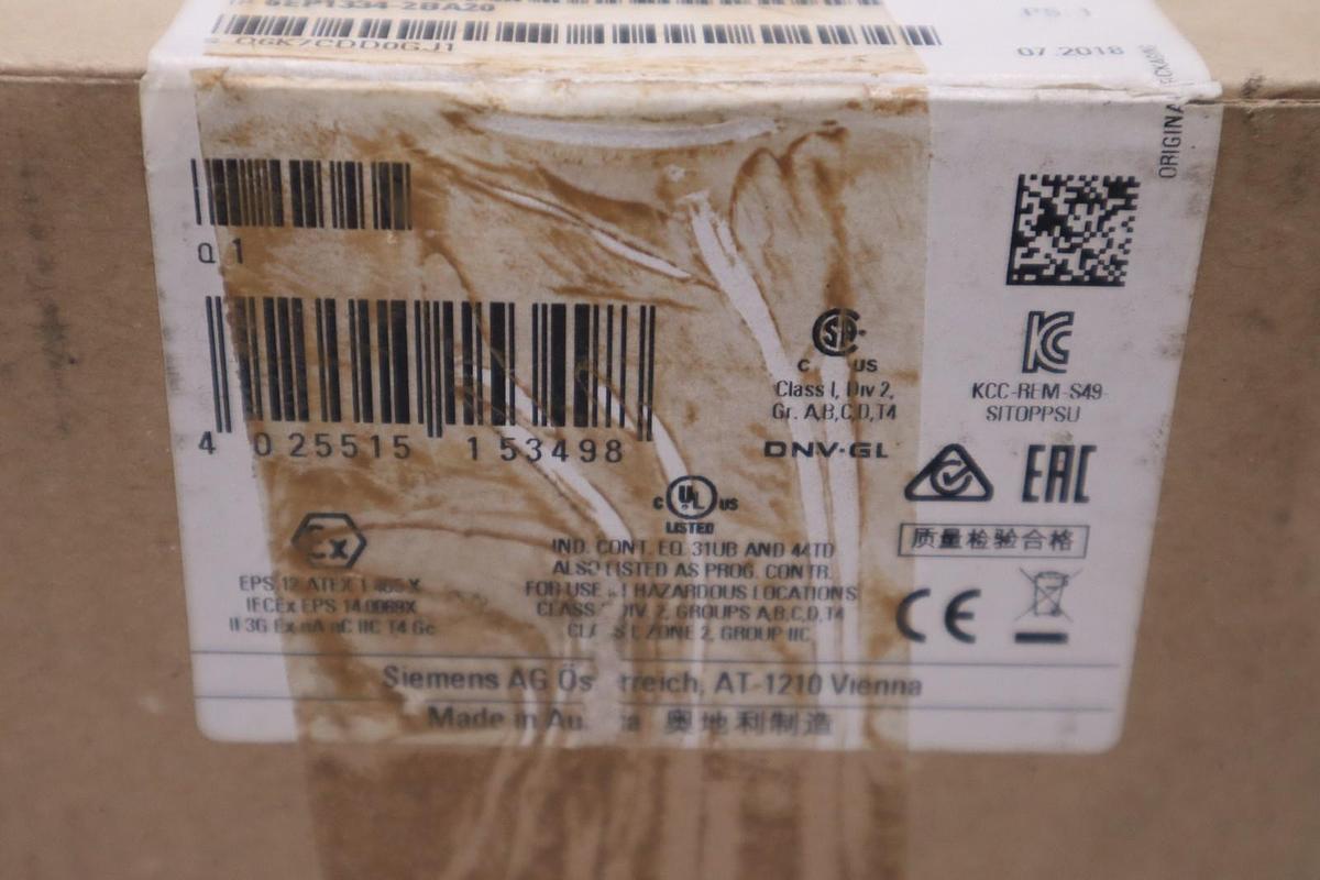 Used SIEMENS 6EP1334-2BA20 power supply, PSU100S, SITOP, NEW IN BOX STOCK GF-606A