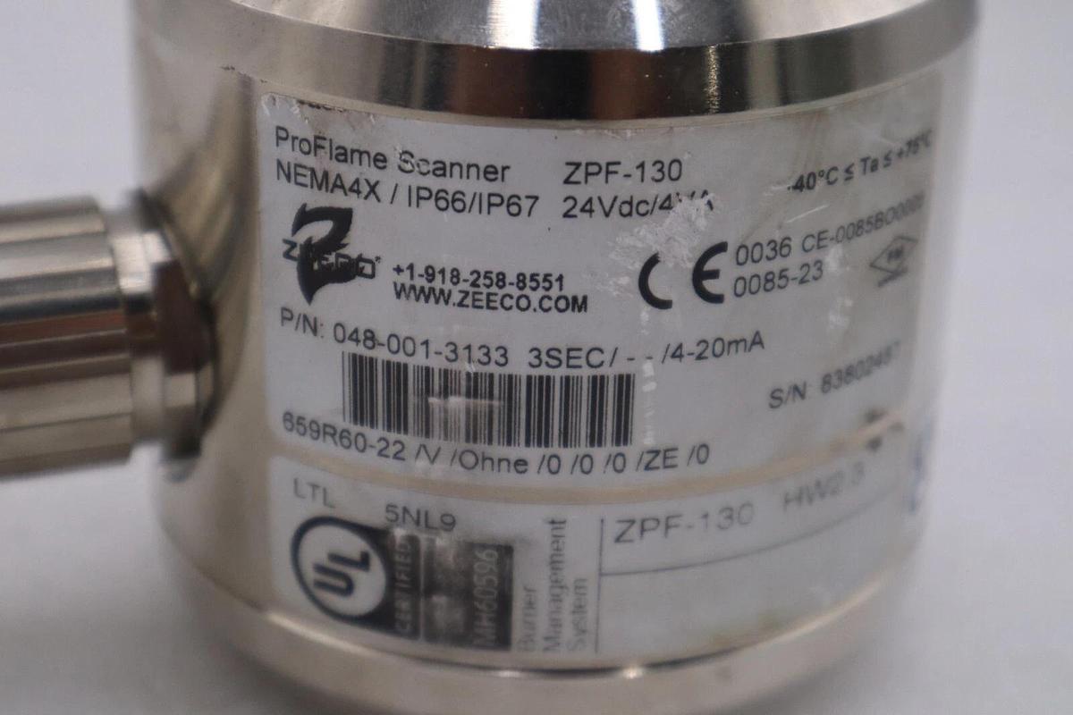 Used ZEECO ZPF-130 PROFLAME SCANNER 048-001-3133 USED UNIT STOCK 1828B