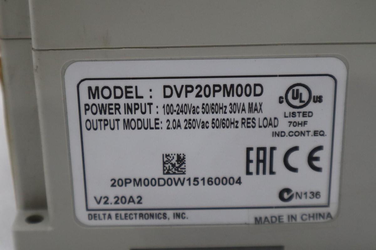 Used Delta PLC Module DVP20PM00D STOCK K-3003-A