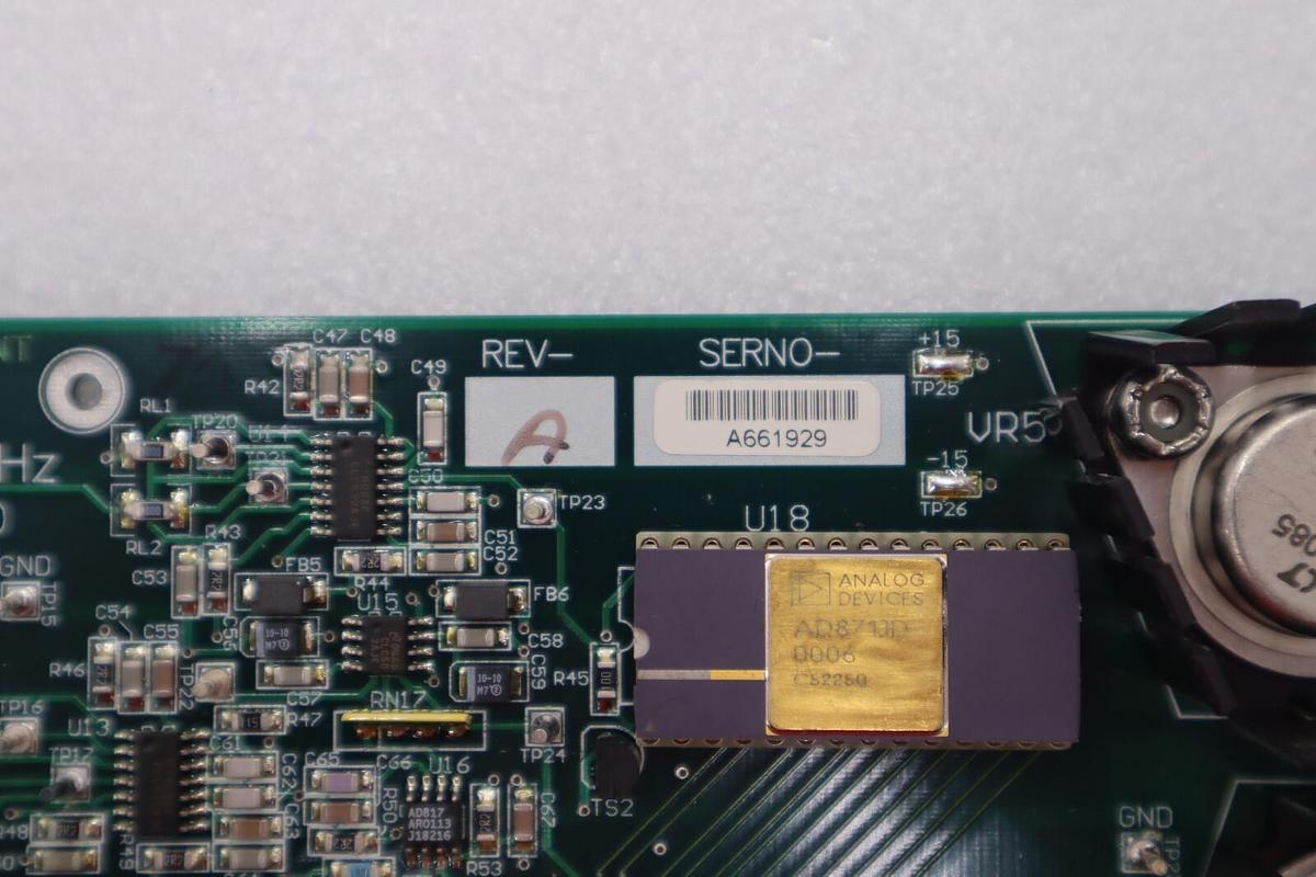 Used GSI Lumonics ASP2 5MHz REV-A A661929 PCB Assembly Board 10740-503 #2832