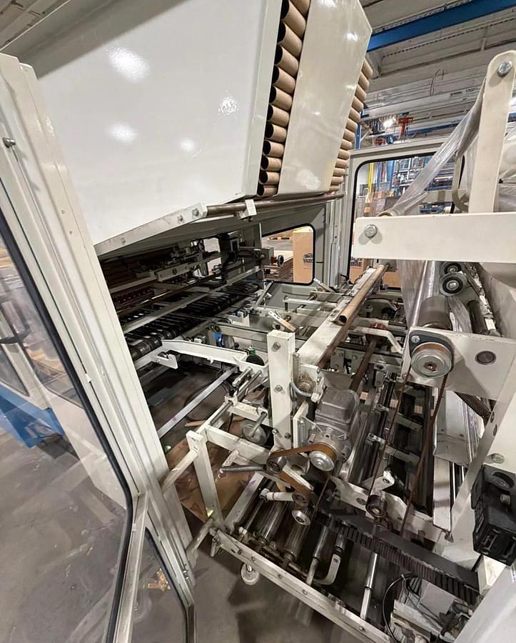 Used 40" (1000MM) MOLLER RW 1000 PLASTIC / GIFT WRAP COUNTER ROLL REWINDER LINE