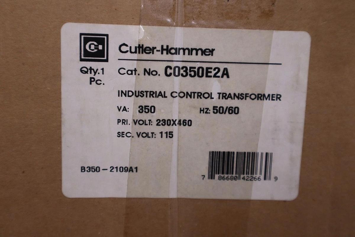 CUTLER-HAMMER INDUSTRIAL CONTROL TRANSFORMER 350VA C0350E2A NEW STOCK 844B
