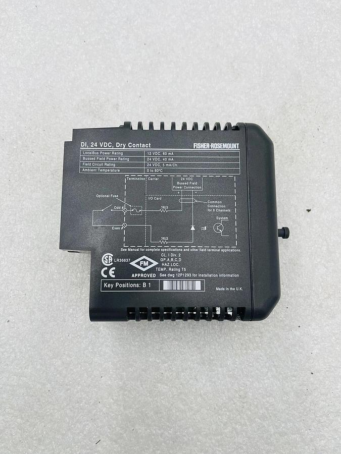 Used EMERSON DELTAV KJ3001X1-BB1 DI 8 CH 24VDC DRY CONTACT #K-2635