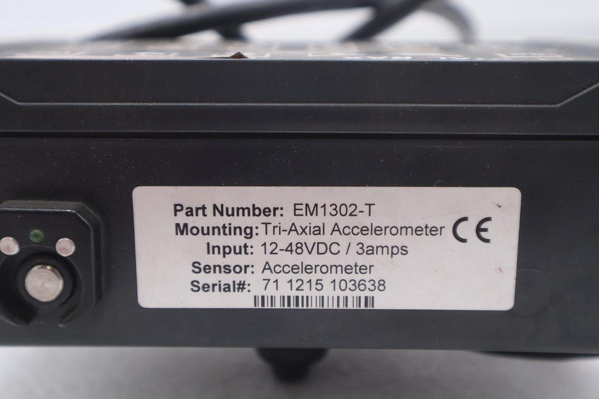 Used TOTALTRAX EM1302-T TRI-AXIAL ACCELEROMETER INPUT 12-48VDC/3amps STOCK #2685