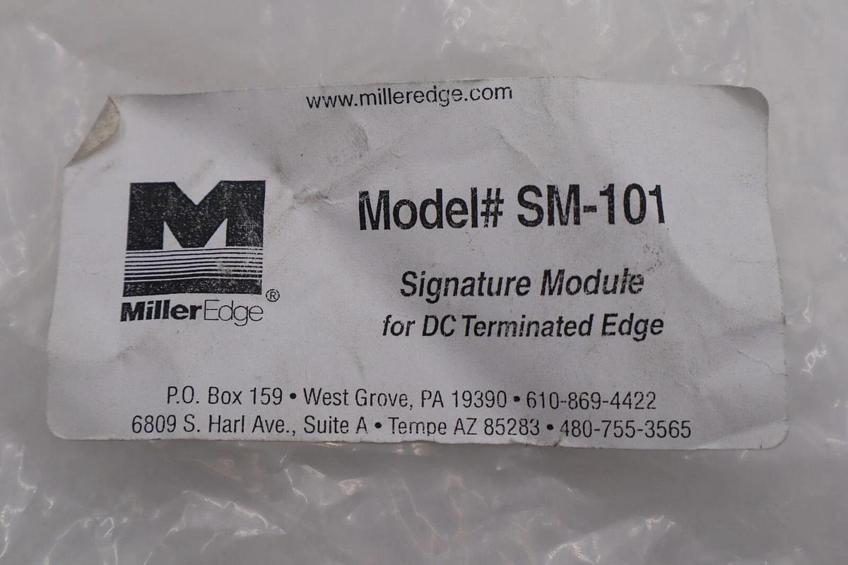 Used MILLER EDGE SM-101 SIGNATURE MODULE FOR DC TERMINATED EDGE NEW STOCK #K-666A