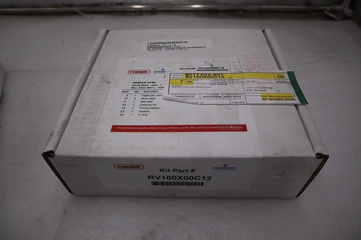 Used Fisher RV100X00C12 REPAIR KIT, COMP SEAT, 1" V100 - STOCK GF164A