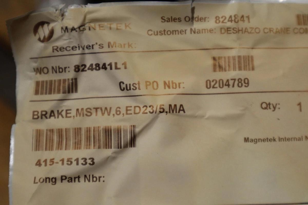 Used NEW Magnetek Mondel Brake  415-15133 6MSTW-ED23-MA 140 FT-LBS STOCK S673
