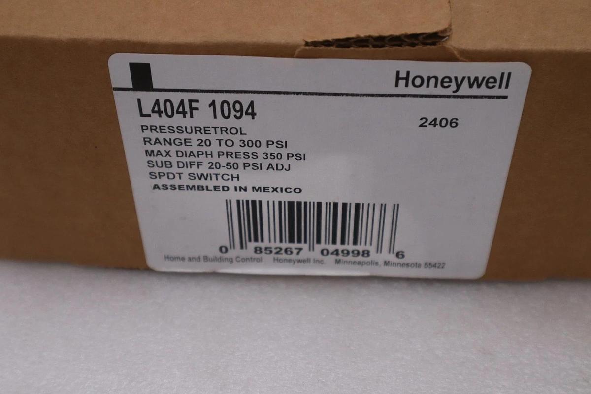 NEW OPEN BOX Honeywell L404F 1094 Pressure Control Switch STOCK SGF151