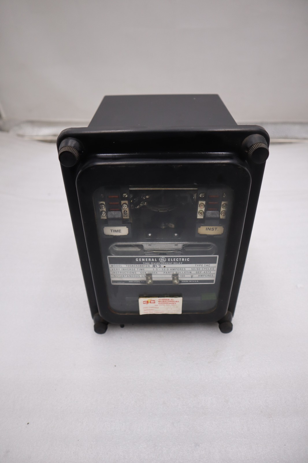 Used GE Type IAC Time 12IAC53B812A RELAY TIME OVERCURRENT - STOCK GF171