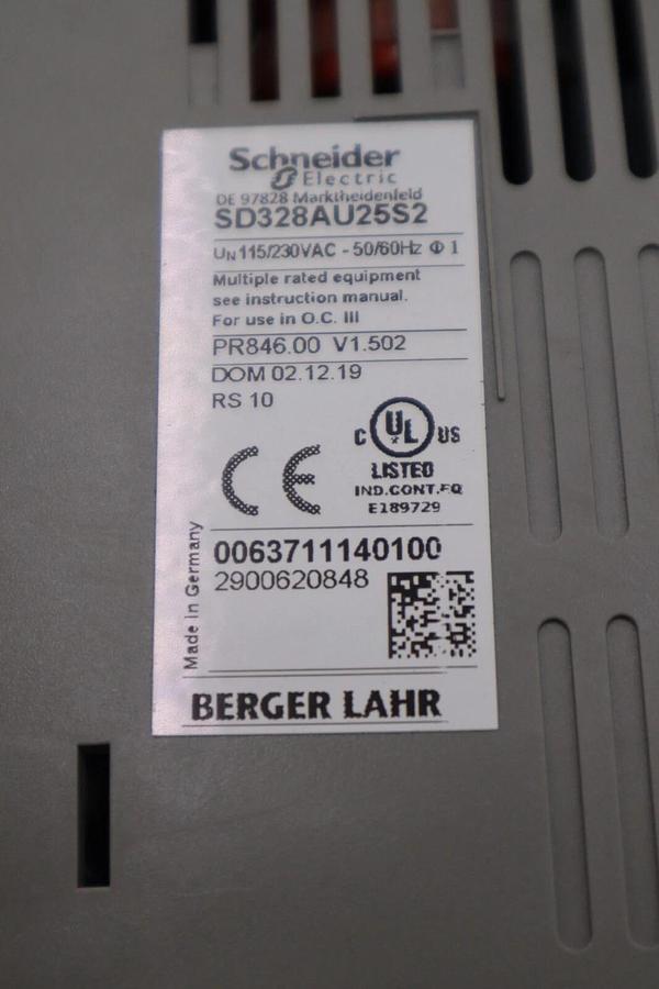 Used Berger Lahr SD328AU25S2 Driver STOCK B-678