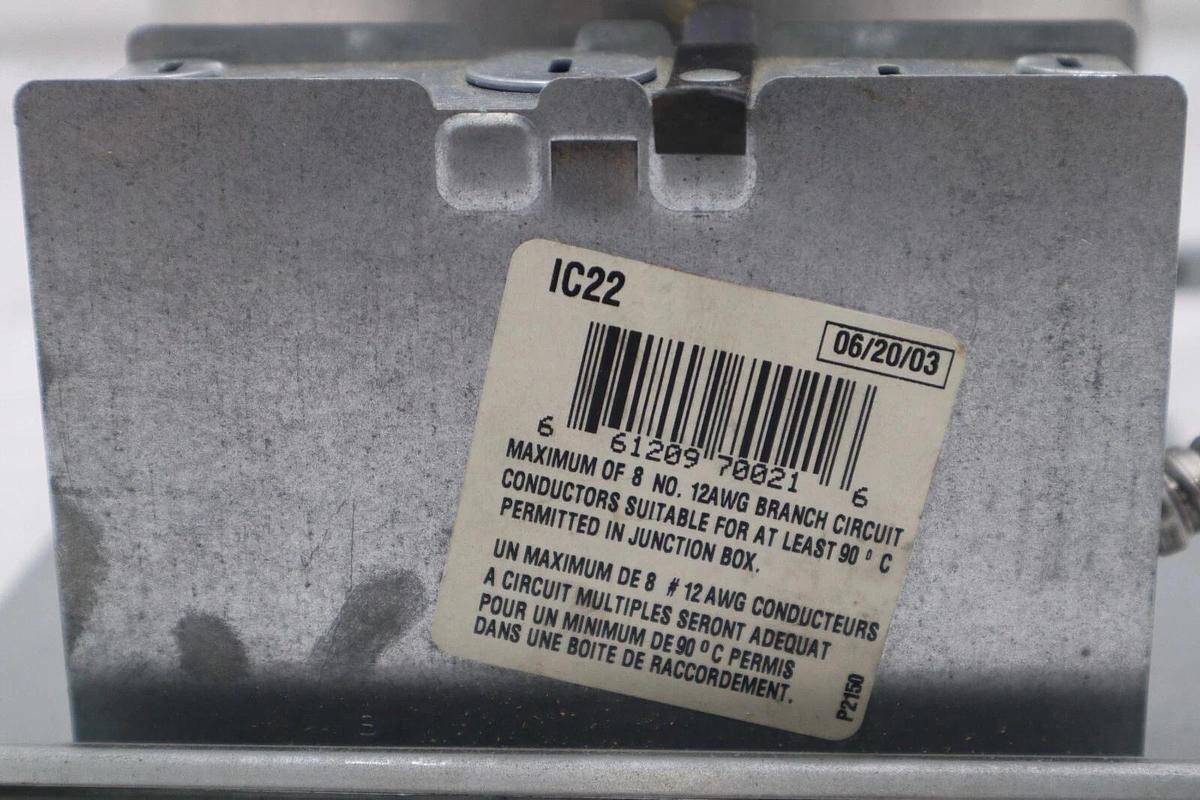 Juno IC22 Air-Loc INCANDESCENT NEW CONSTRUCTION IC HOUSING STOCK 4859